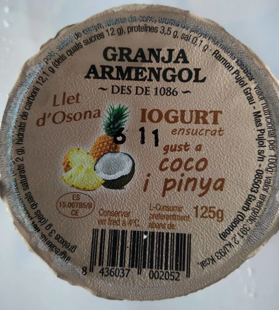 Iogurt Coco Pinya