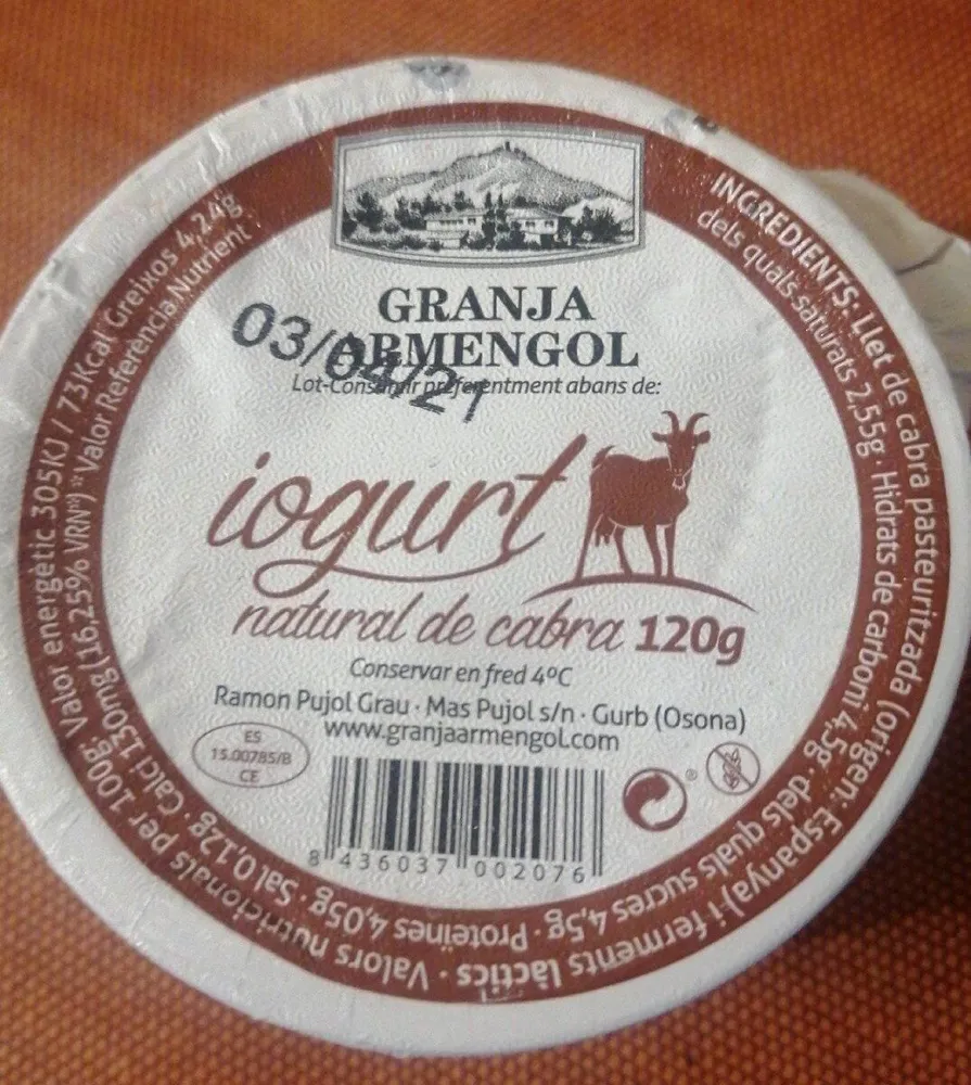 Iogurt natural de cabra
