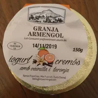 Iogurt amb vainilla i taronja