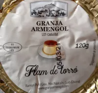 Flan de turrón
