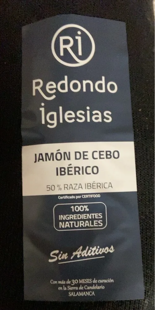 Jamón de cerdo ibérico