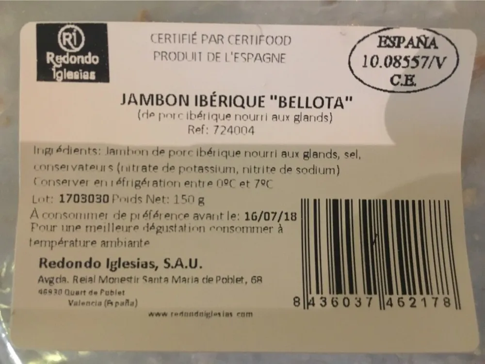 Jambon iberique Bellotz