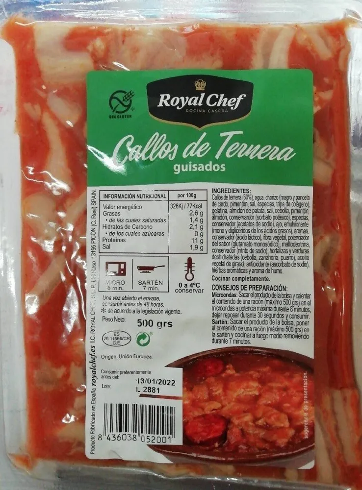Callos de ternera guisados