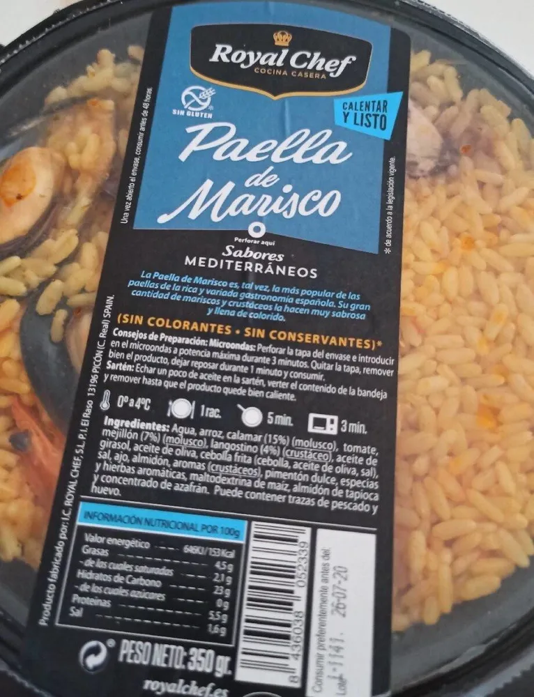 Paella de marisco