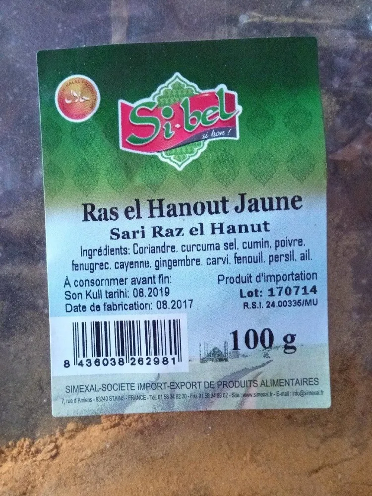 Ras El Hanout Jaune 100g - Choumicha Saveurs - ...