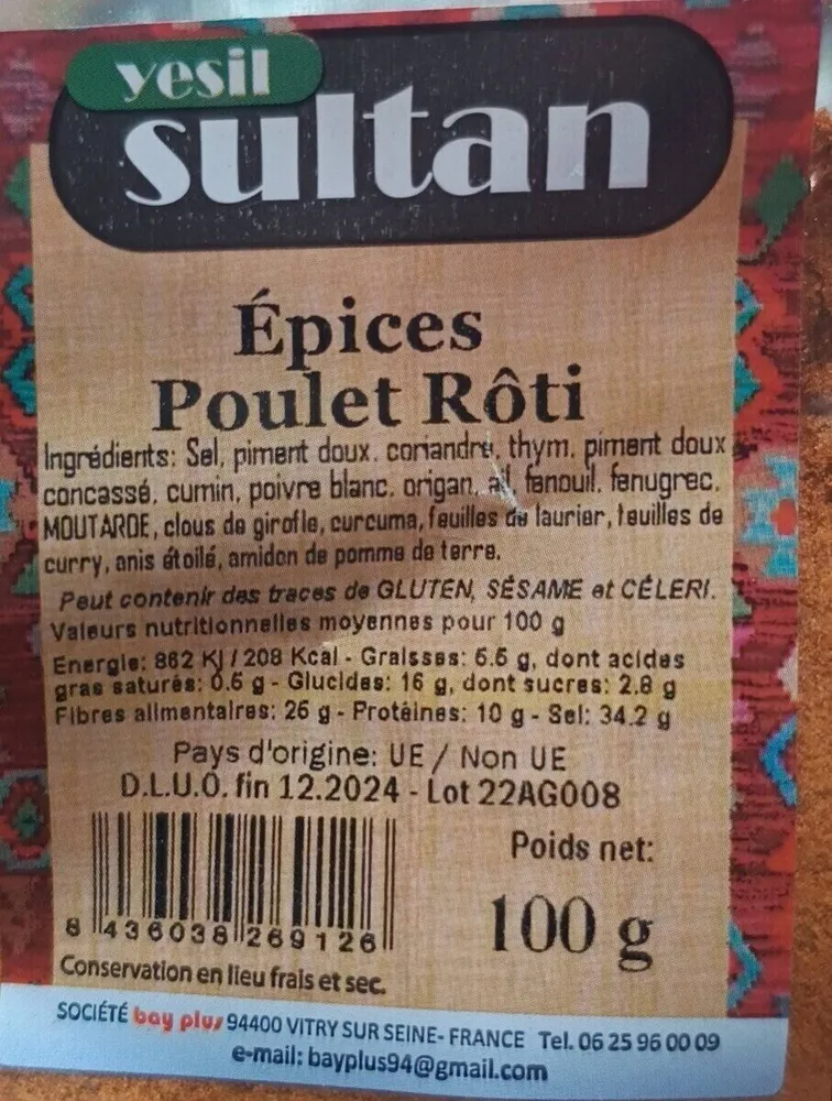 Épicé poulet rôti