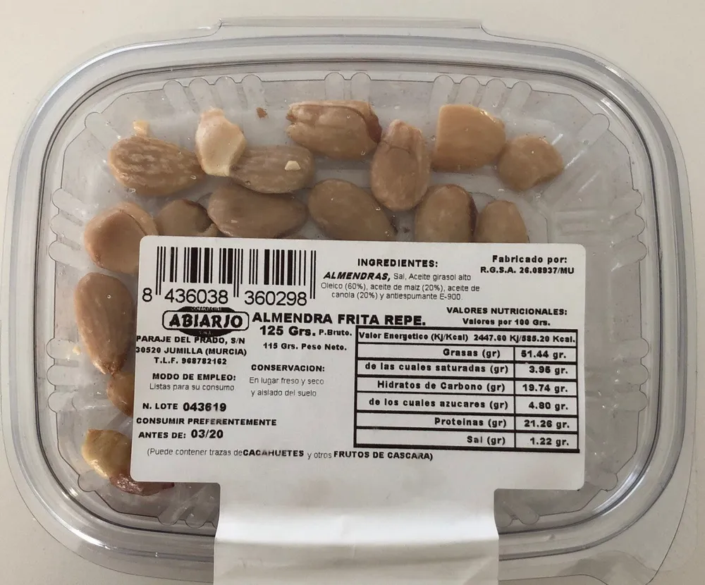 Almendra frita