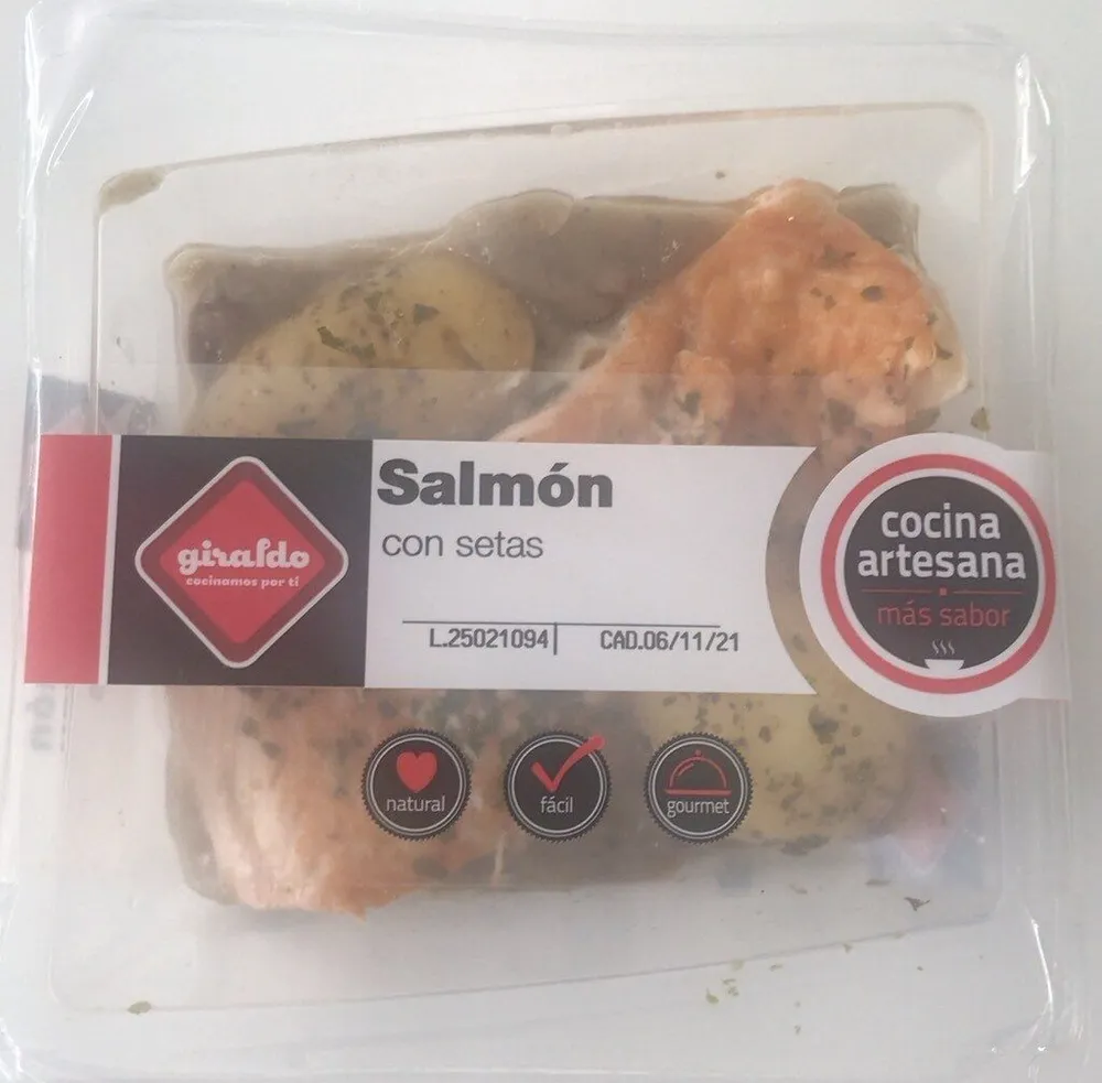 Salmón con setas