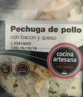 Pechuga de pollo con bacon y queso
