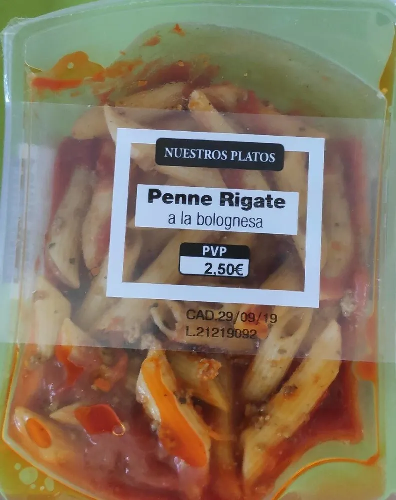 Penne rigate a la bolognesa