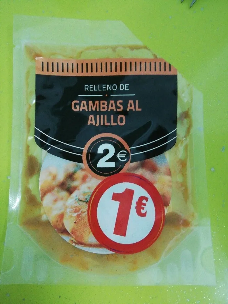 Relleno de gambas al ajillo