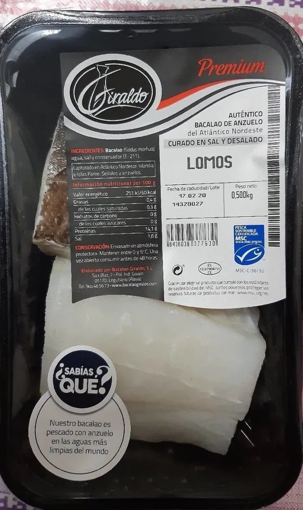 Lomos de bacalao