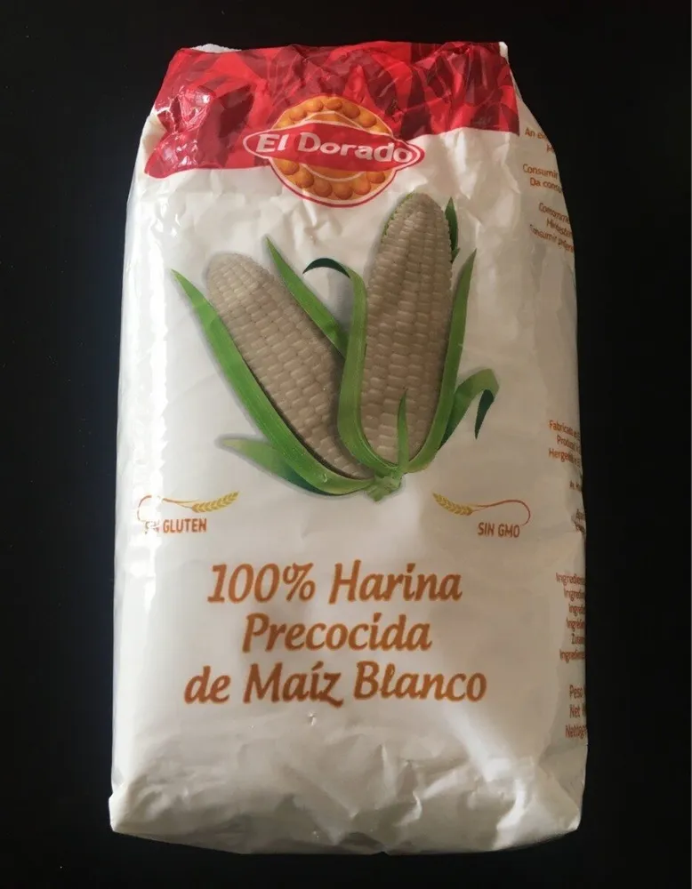 100% harina precocida de maiz blanco