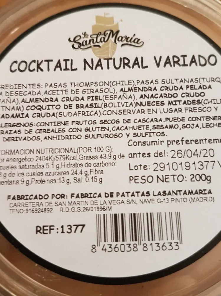 Cocktail natural variado
