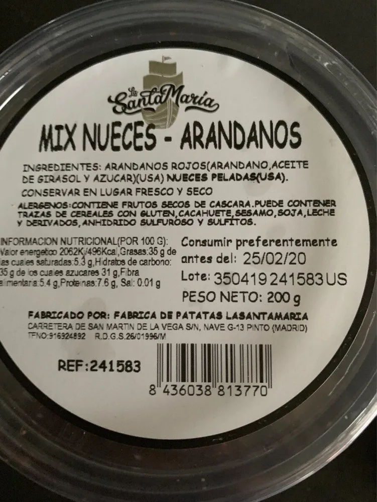 Mix Nueces - Arandanos