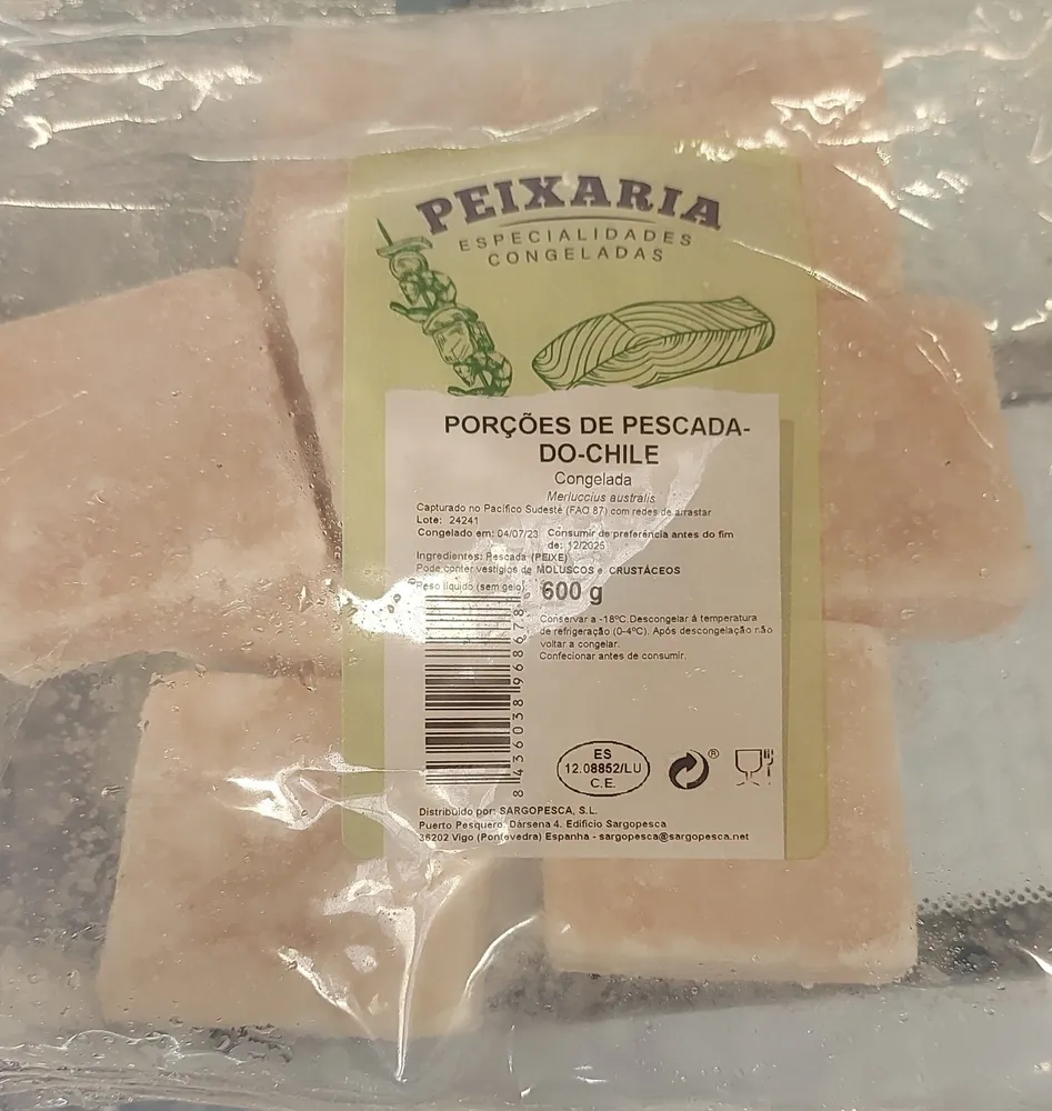 Porções de Pescada-do-Chile Congelada Peixaria