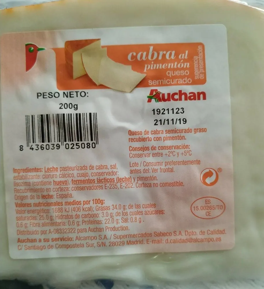 Queso cabra al pimentón