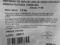Cinta de lomo de cerdo