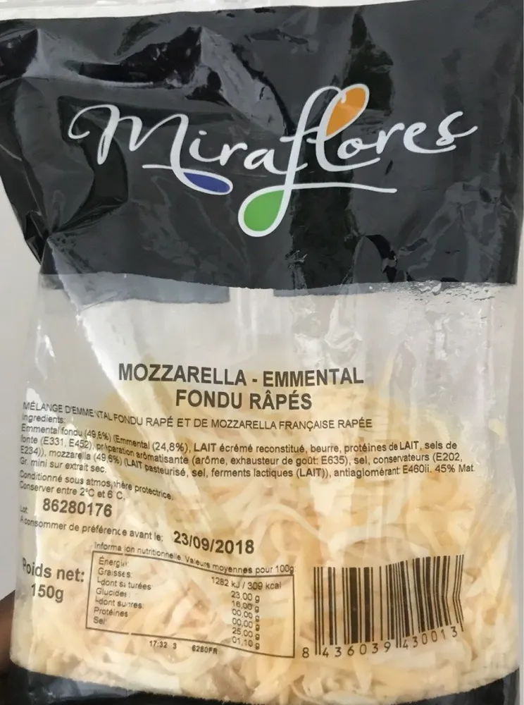 Mozzarella-emmental fondu râpés