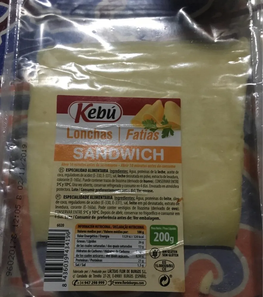 Queso en lonchas