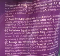 Mozzarella fresca sin lactosa