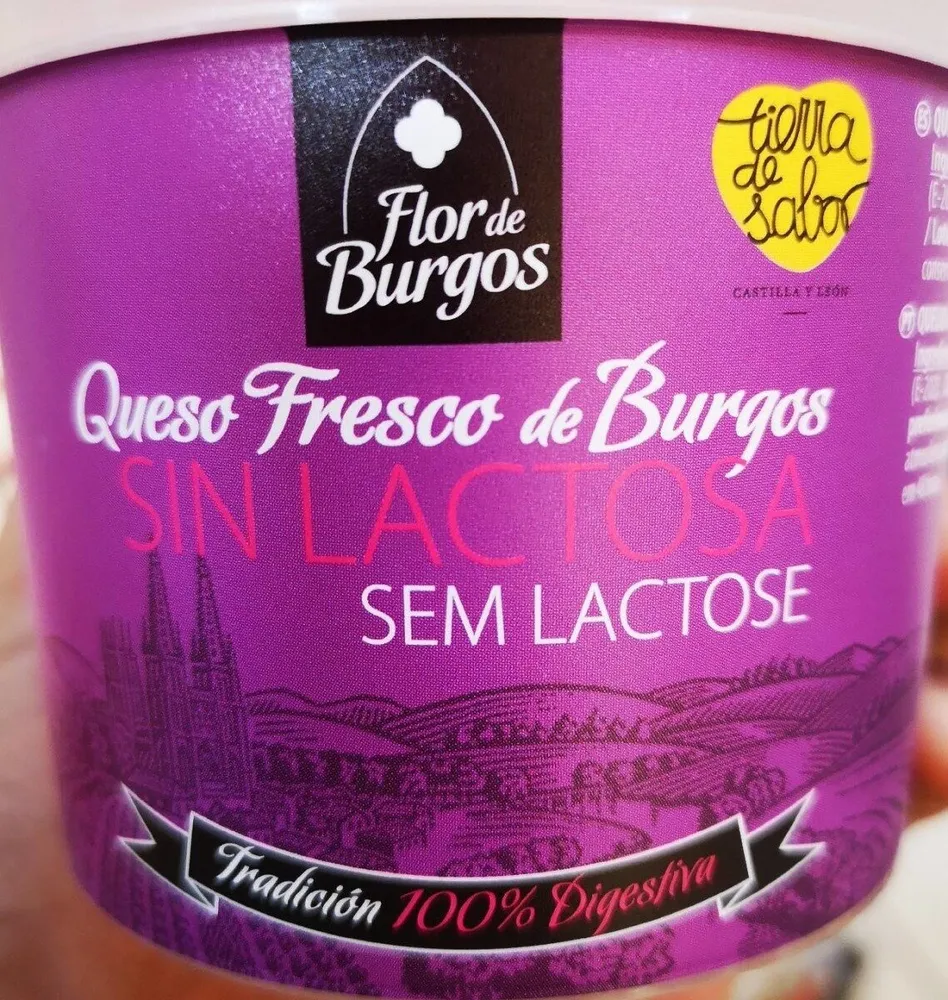 Queso fresco de Burgos sin lactosa
