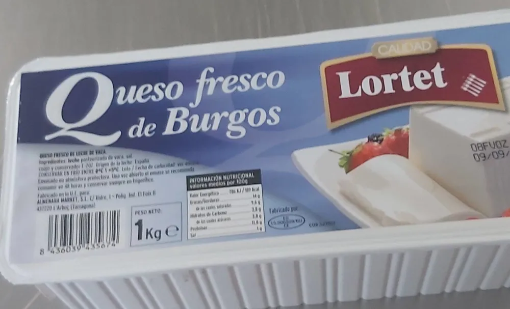 Queso fresco de burgos