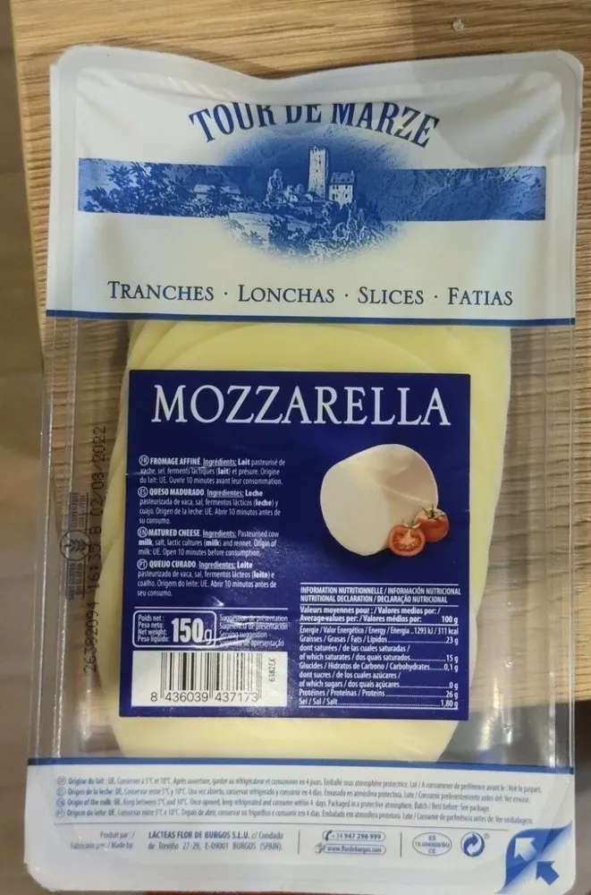Tranche mozzarella