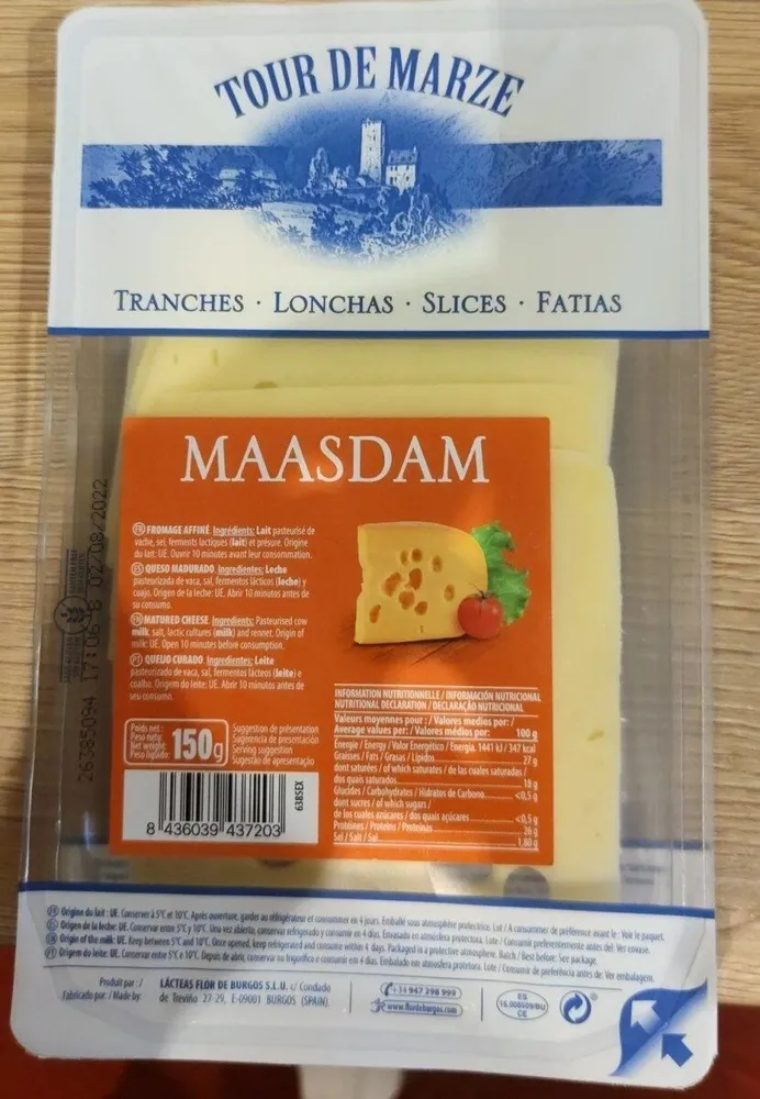 Tranches maasdam