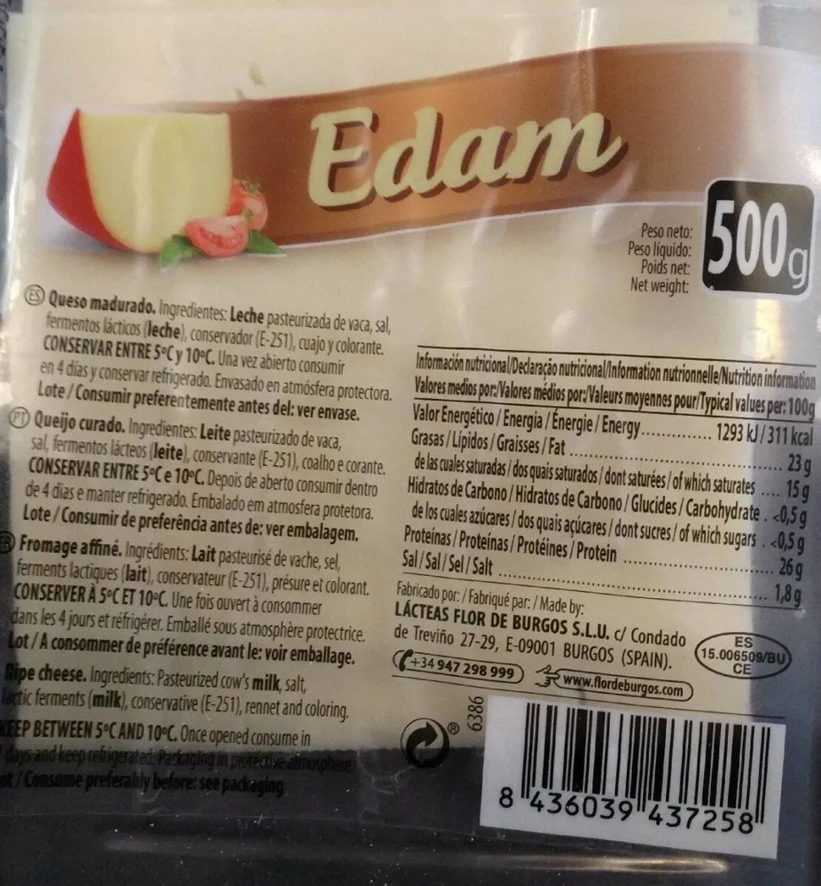Queso curado Edam
