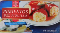 Pimientos del piquillo rellenos de merluza y gambas