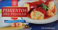 Pimientos del piquillo rellenos de bacalao y gambas