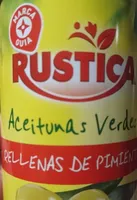 Aceitumas verdes  rellenas de pimiento
