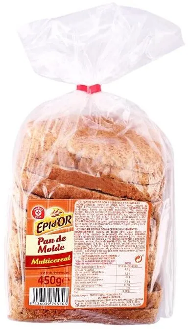 Pan de molde multicereal