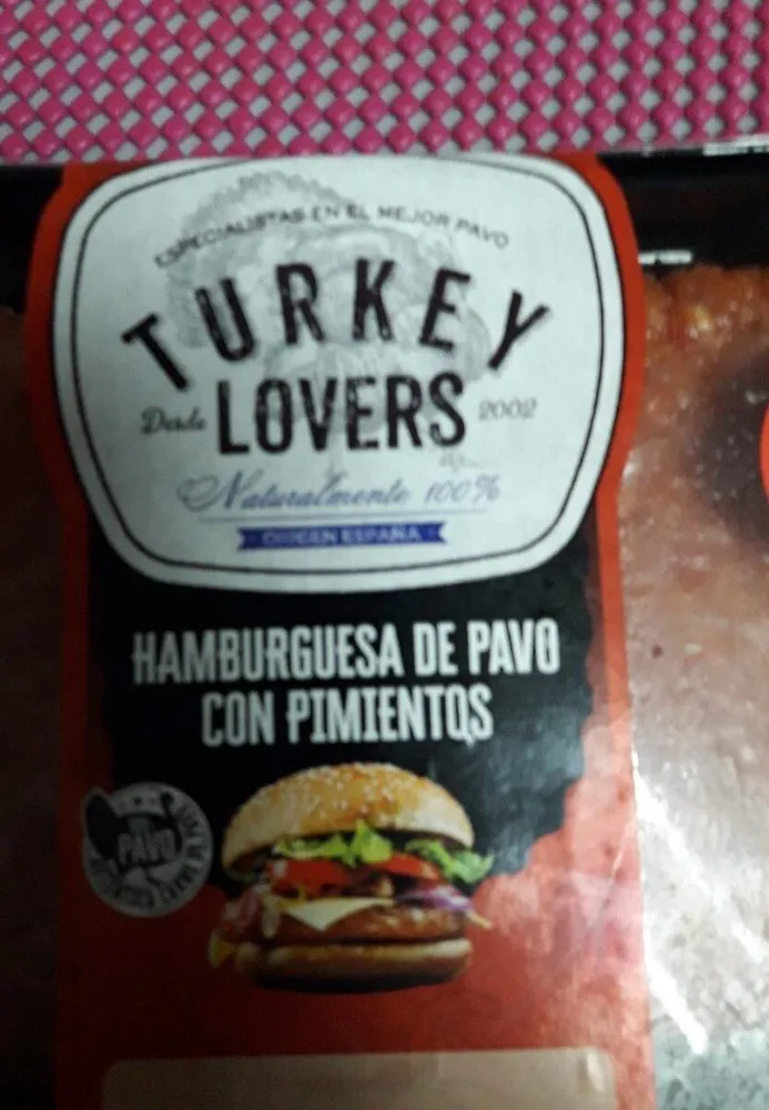 Hamburguesa de pavo con pimientos