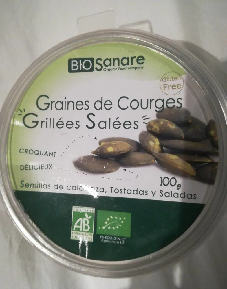 Graines de courges grillées salées
