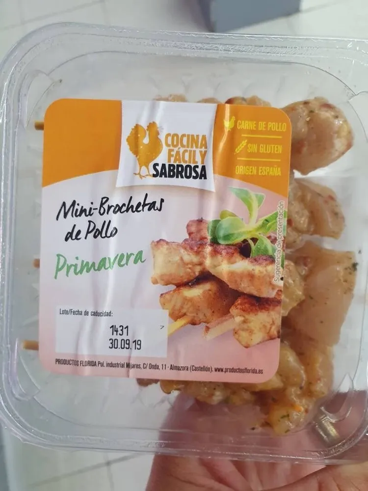 Minibrochetas pollo primavera