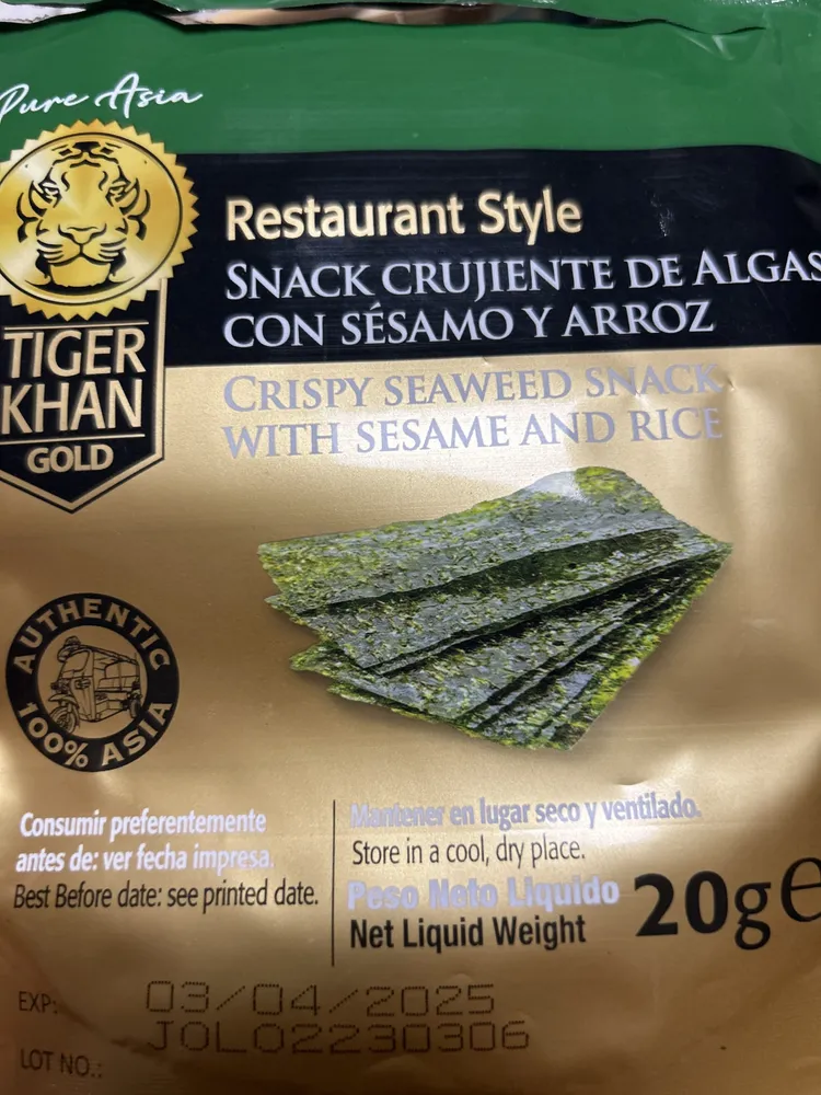 Restaurant Style Snack crujiente de algas con sésamo y arroz