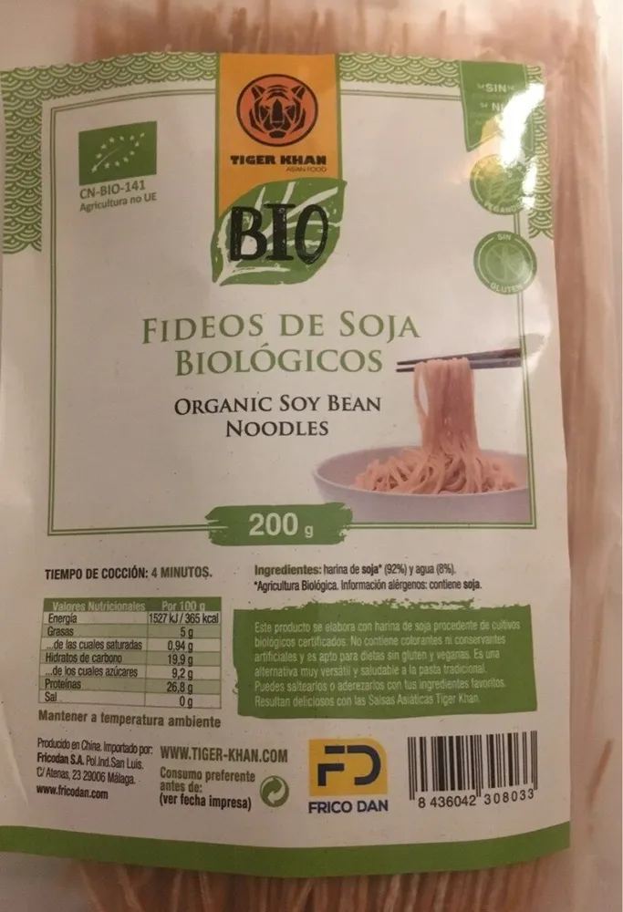 Fideos de soja Biológicos