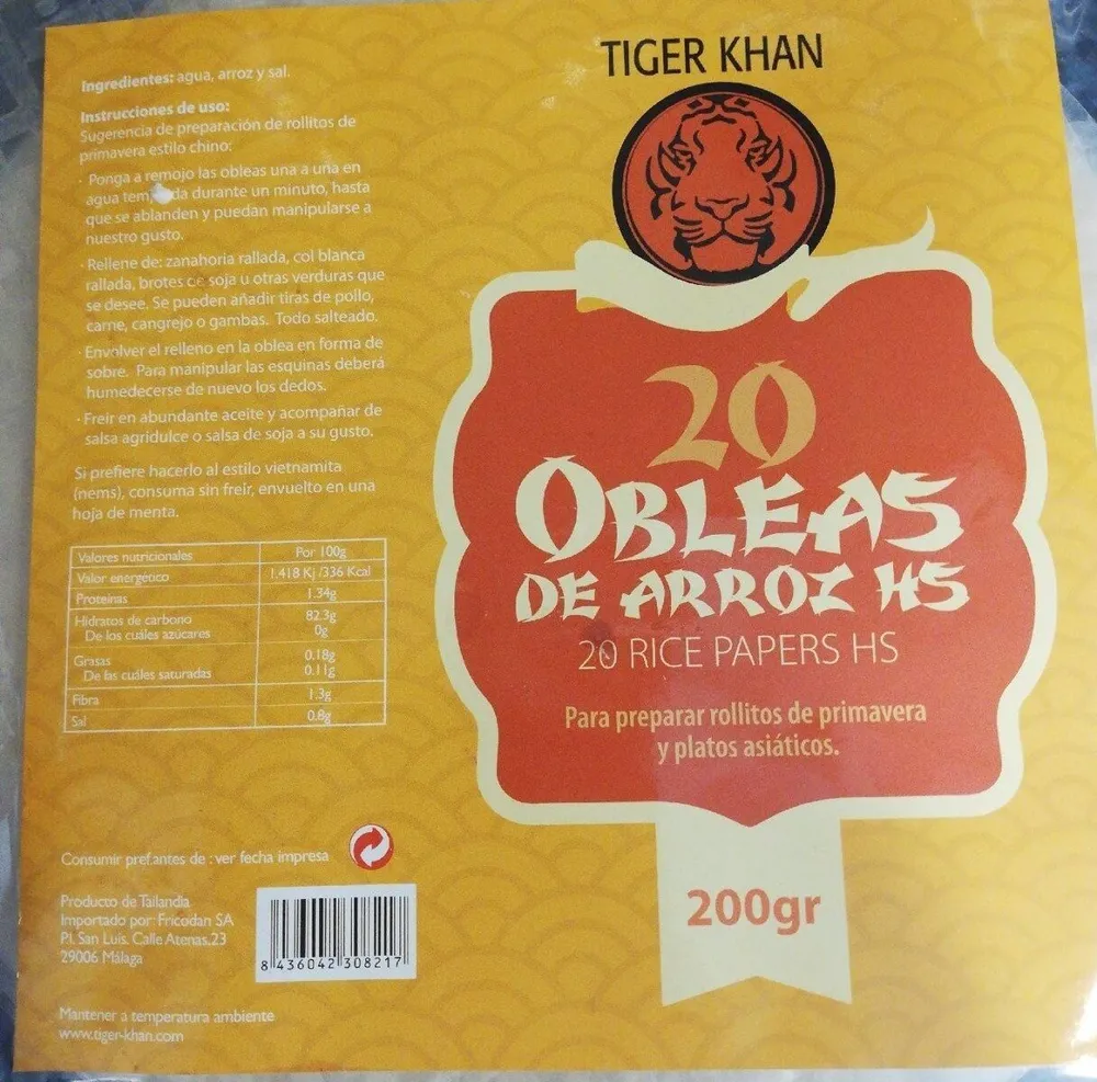 Obleas de arroz