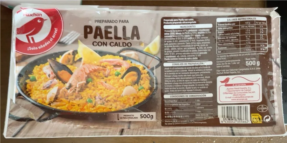 Preparado para paella con caldo