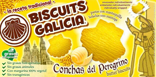 Conchas del peregrino galletas de mantequilla