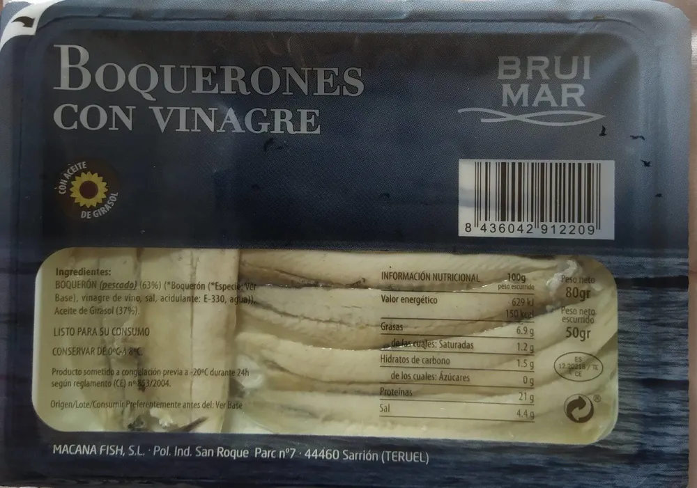 Boquerones con vinagre