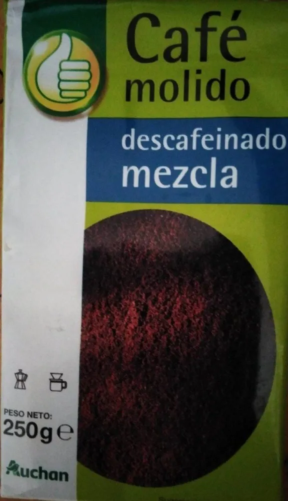 Café molido descafeinado mezcla