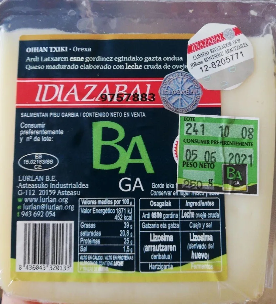 Queso Baga natural