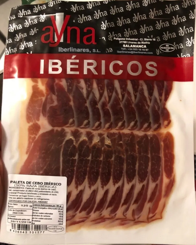 Paleta de cebo ibérico