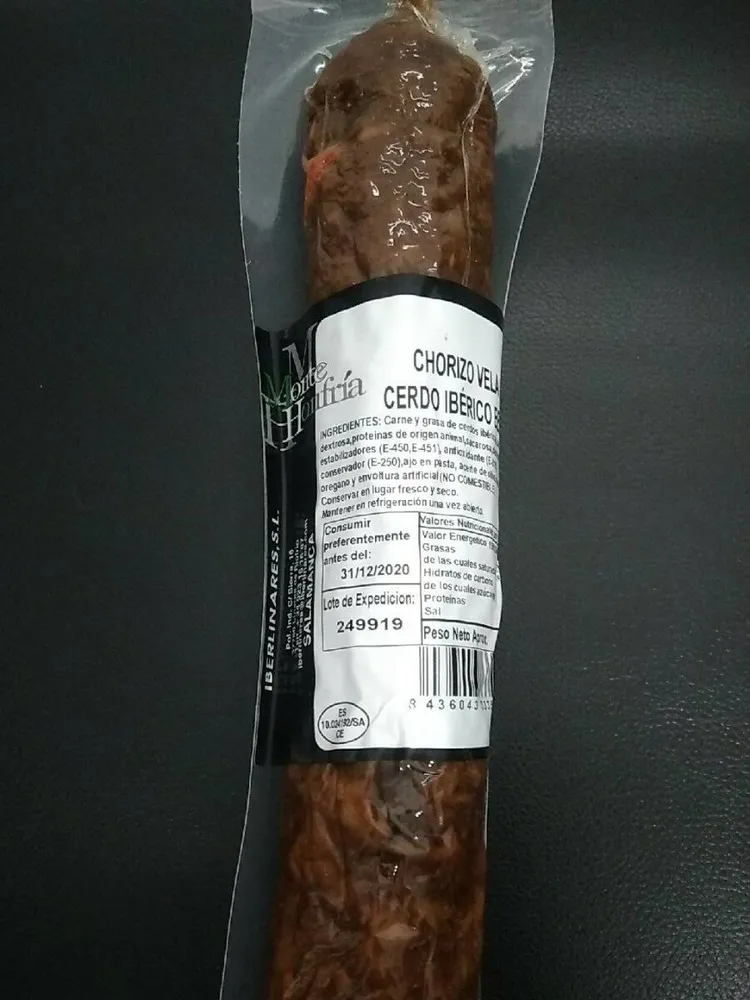 Chorizo vela de cerdo ibérico de bellota
