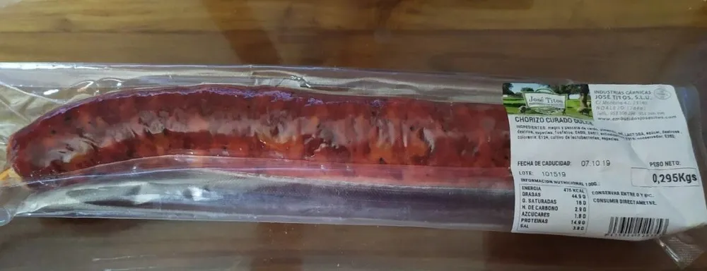 Chorizo curado dulce