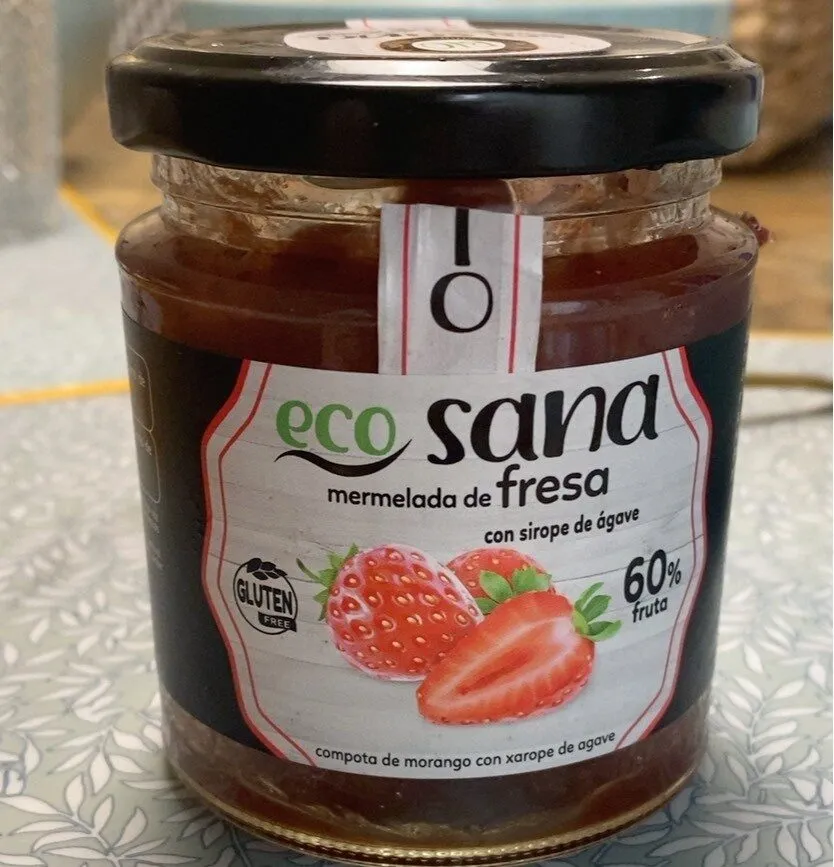Mermelada de fresa con sirope de agave