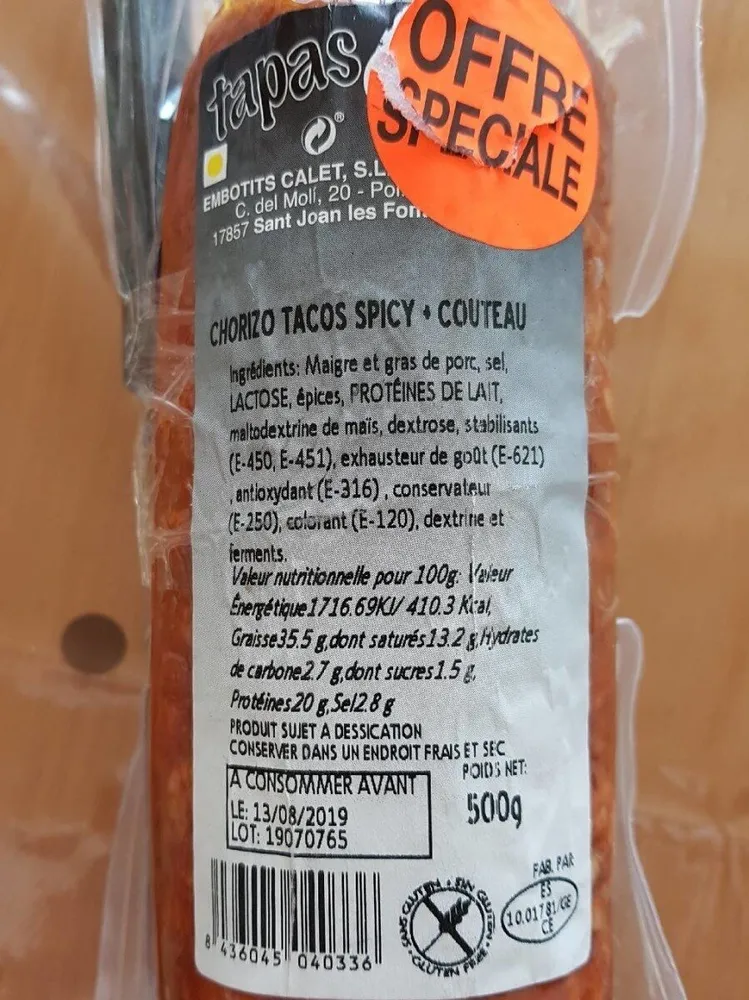 Chorizo tacos spicy